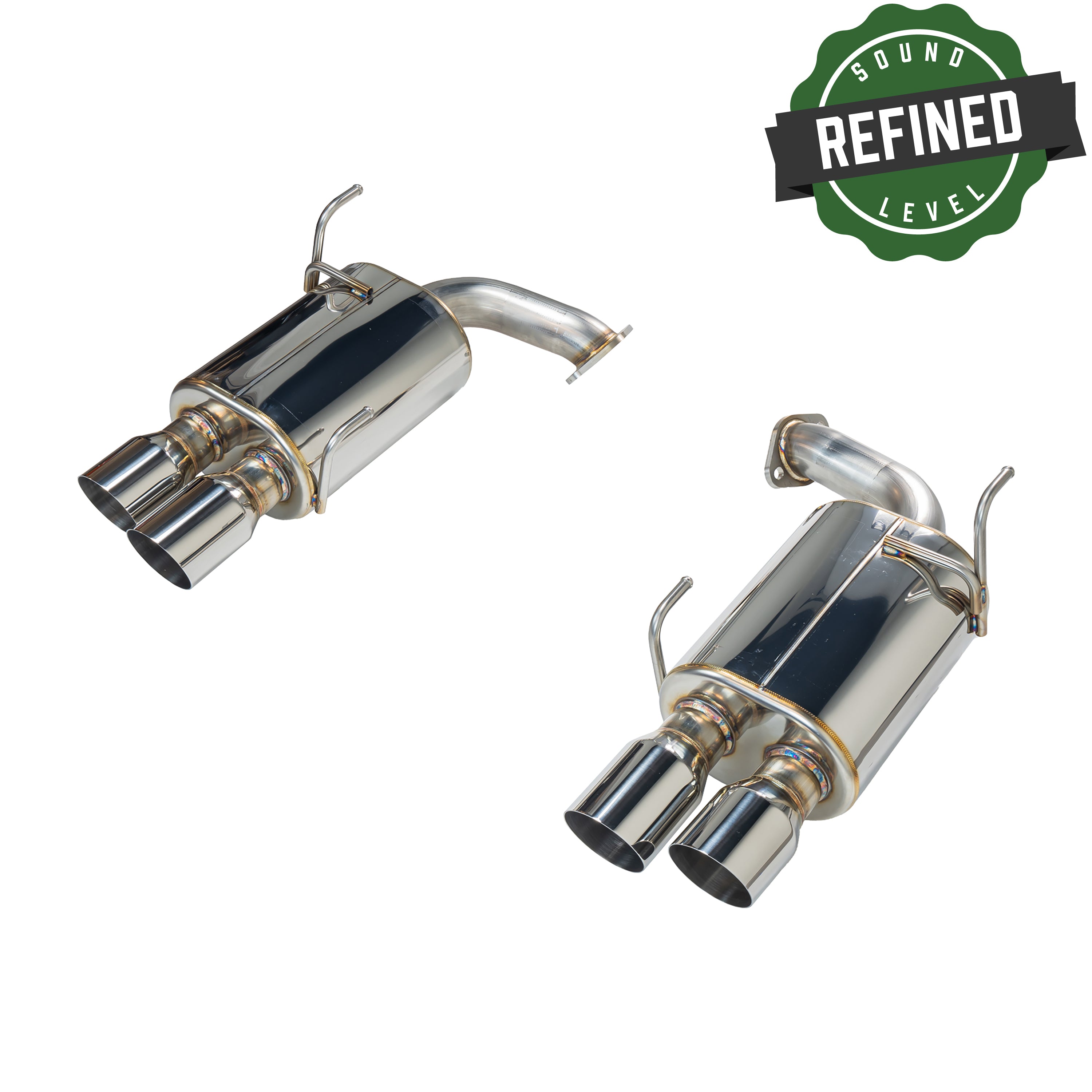 thumbnail image 2 of SR*S Universal T-304 Stainless Steel Muffler For Subaru WRX/STI/Impreza – Polished Finish 2 of 6