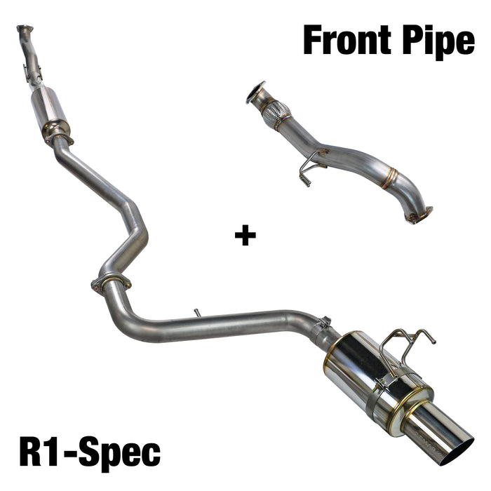COMBO: R1-Spec Catback Exhaust PLUS Front Over Pipe - Honda Civic Si FE1 [2022+]