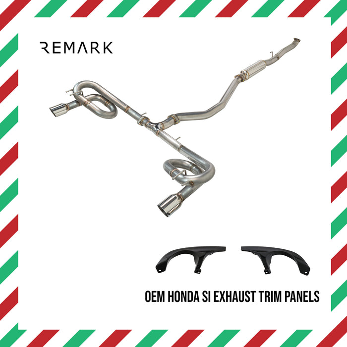 Link Loop Catback Exhaust - Honda Civic EX / Touring FE1 [2022+] w/ OEM Honda Si Exhaust Trim Panels CHRISTMAS SALE