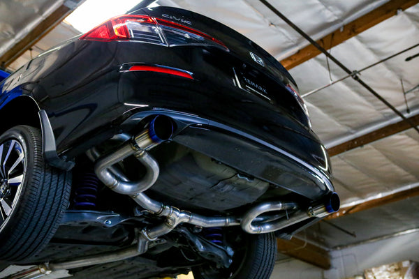 Link Loop Catback Exhaust - Honda Civic EX / Touring FE1 [2022+] w/ OEM Honda Si Exhaust Trim Panels - 5