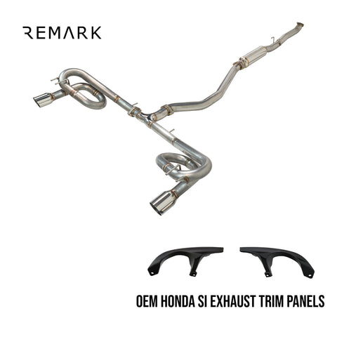 Link Loop Catback Exhaust - Honda Civic EX / Touring FE1 [2022+] w/ OEM Honda Si Exhaust Trim Panels