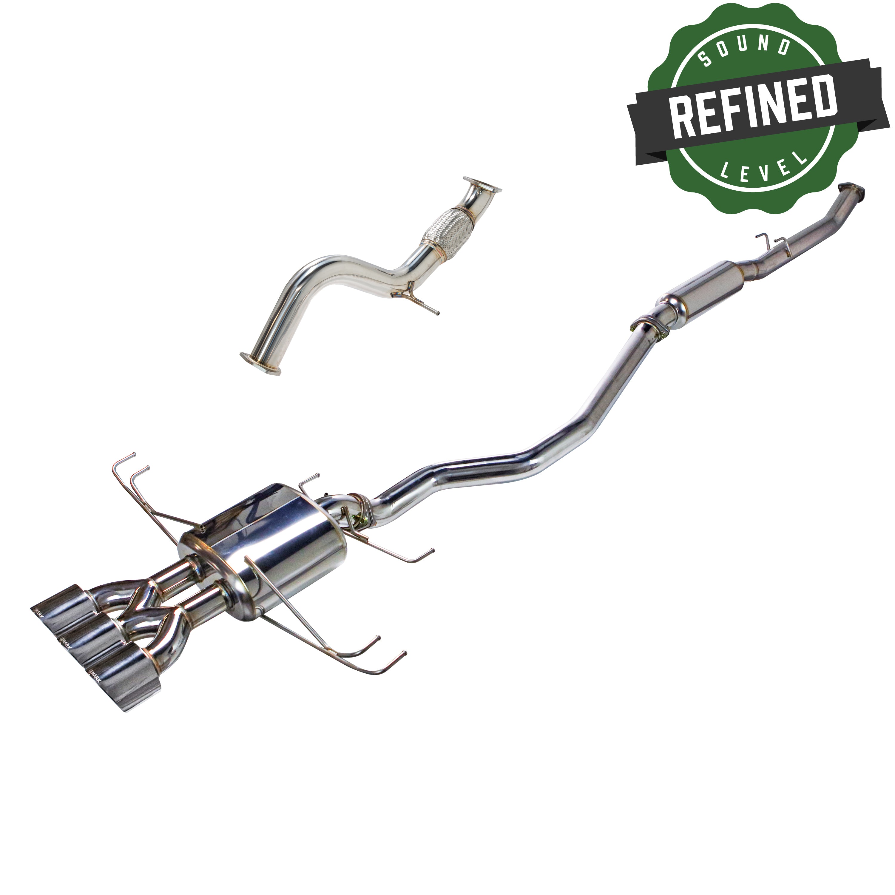 thumbnail image 2 of Get That Deep Tone! 4" Rolled Muffler Tip Catback Exhaust System For 90-93 Acura Integra DA/DB 2 of 5