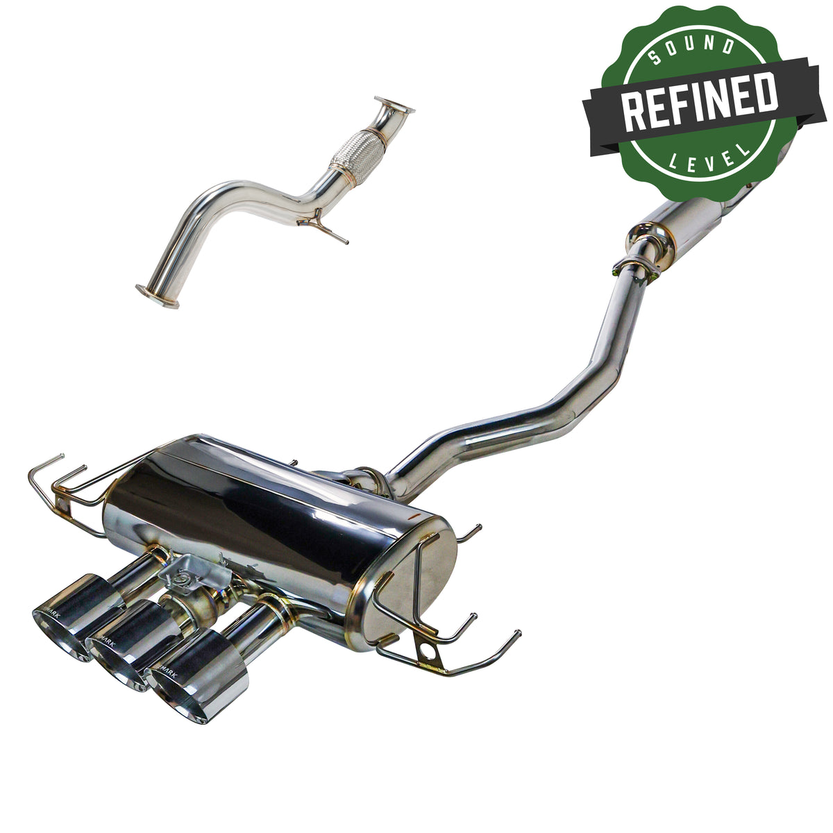 Sports Touring Q-Spec Triple Tip Catback + Front Pipe - Honda