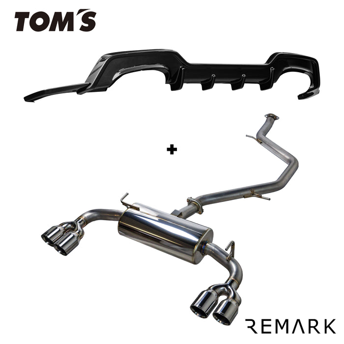 Sports Touring Exhaust Quiet Spec + TOM'S Racing Rear Diffuser Kit - Toyota Corolla Hatchback (2023+)