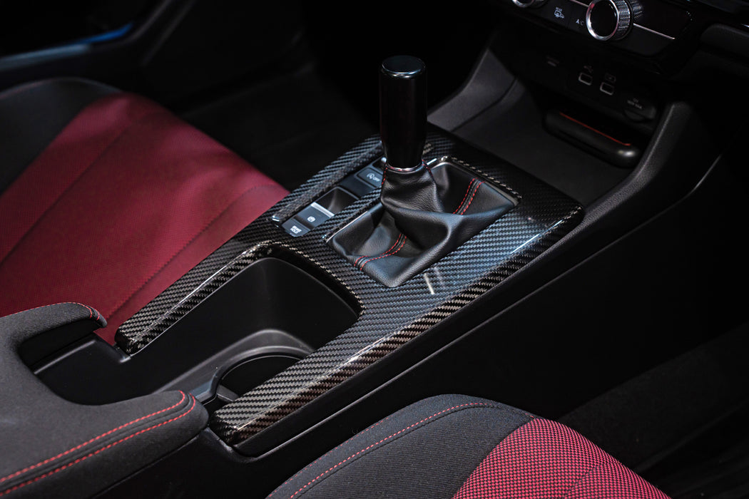 r.m.k Design Carbon Fiber Center Console Panel - Honda Civic Manual Trans. [2022+]