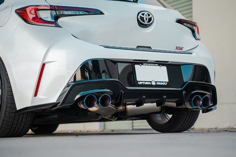 Sports Touring Exhaust [Quad-Exit] + TOM'S Racing Rear Diffuser Kit - Toyota Corolla Hatchback (2023+) - 0