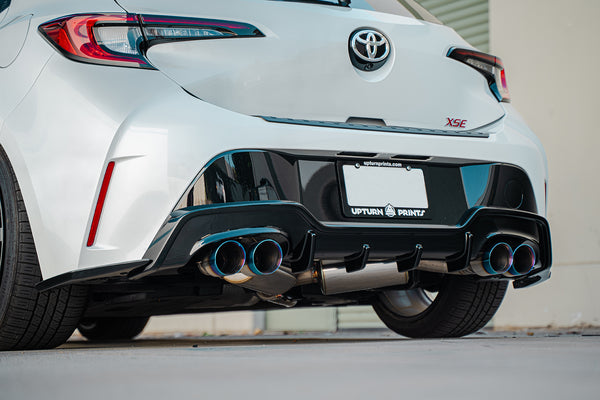 Sports Touring Exhaust [Quad-Exit] + TOM'S Racing Rear Diffuser Kit - Toyota Corolla Hatchback (2023+) - 2