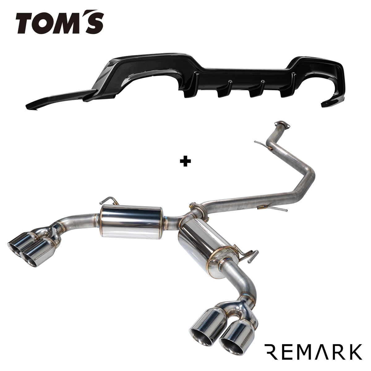 Sports Touring Exhaust [Quad-Exit] + TOM'S Racing Rear Diffuser Kit ...