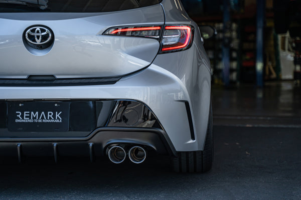 Sports Touring Exhaust [Quad-Exit] + TOM'S Racing Rear Diffuser Kit - Toyota Corolla Hatchback (2019~2022) - 8