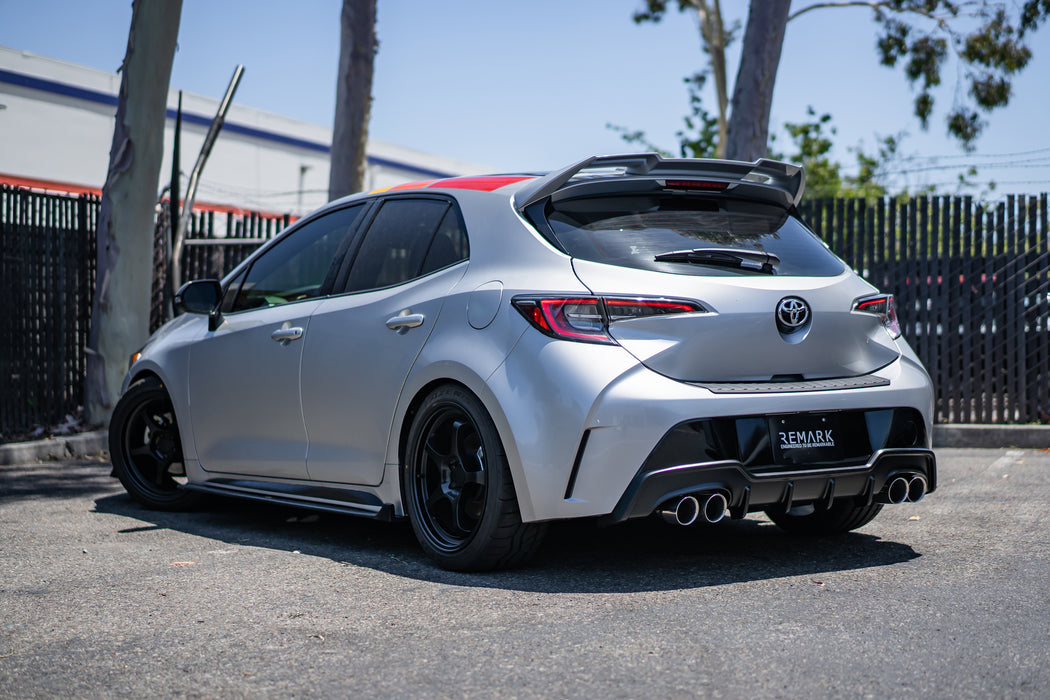 Sports Touring Exhaust [Quad-Exit] + TOM'S Racing Rear Diffuser Kit - Toyota Corolla Hatchback (2019~2022)