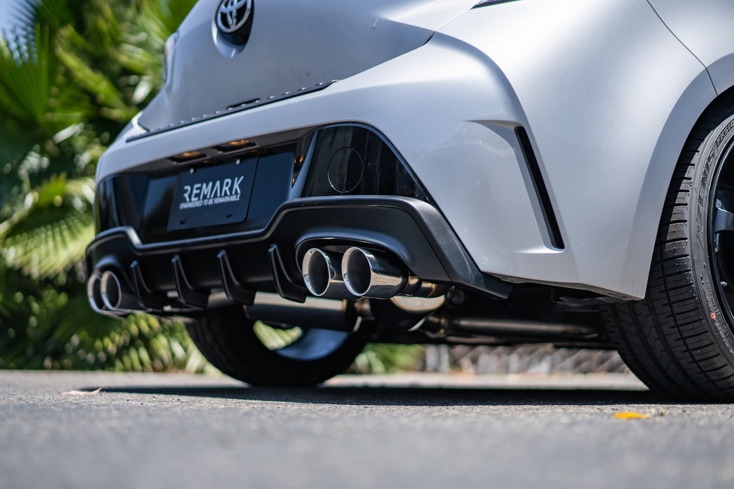 Sports Touring Exhaust [Quad-Exit] + TOM'S Racing Rear Diffuser Kit - Toyota Corolla Hatchback (2019~2022)