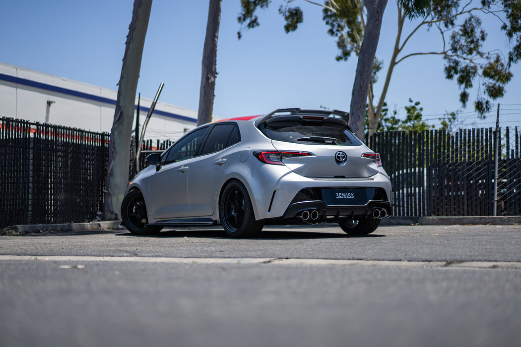 Sports Touring Exhaust [Quad-Exit] + TOM'S Racing Rear Diffuser Kit - Toyota Corolla Hatchback (2019~2022)