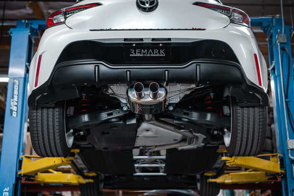Catback Exhaust (Center-Dual) + TOM'S Racing Rear Diffuser [No-Exhaust Outlet] - Toyota Corolla Hatchback (2019~2022) - 4