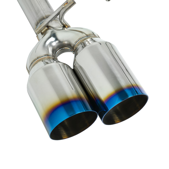 SRS Axleback Quad Tip Exhaust For 2011-2014 Subaru WRX STI Sedan – Burnt Blue Tips