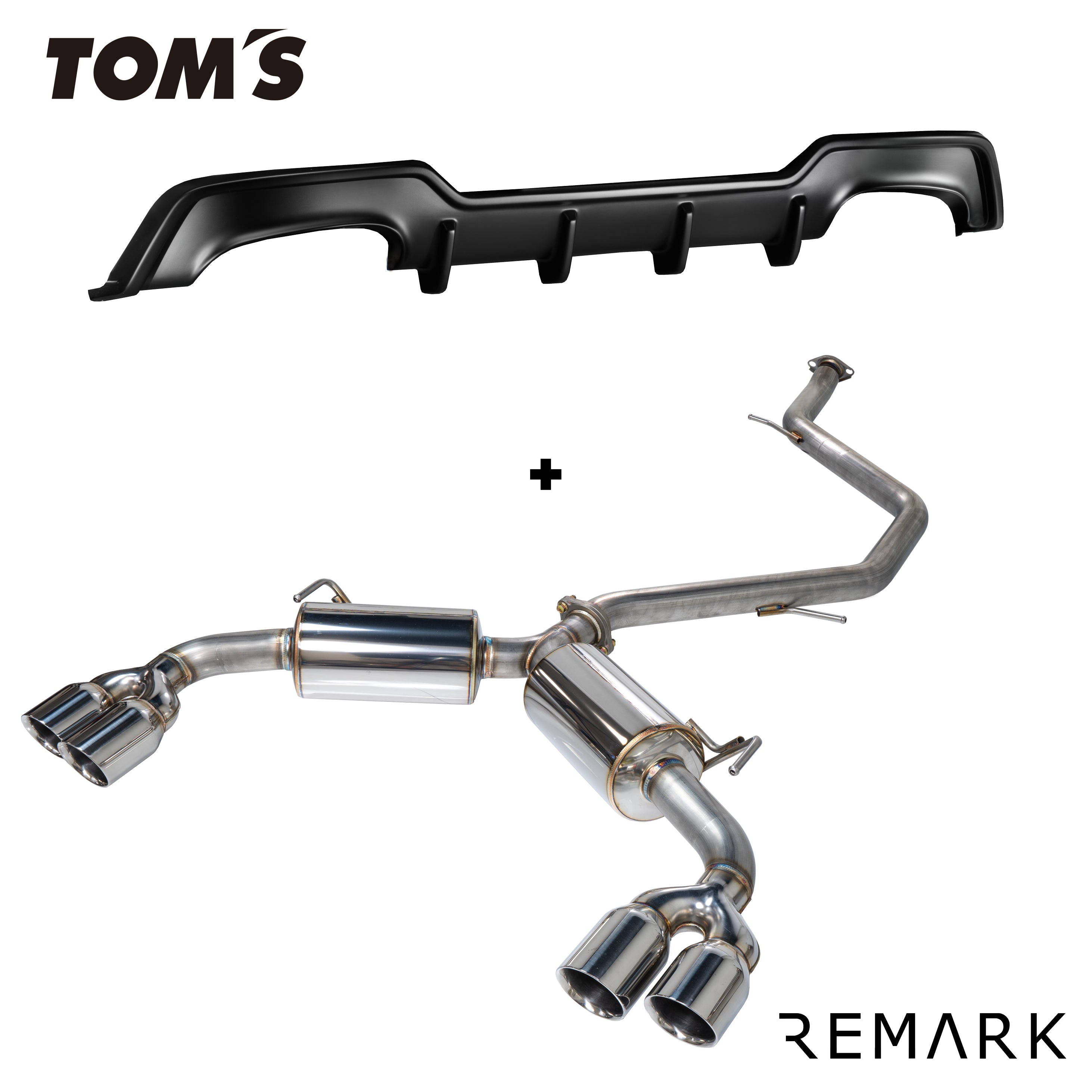 Sports Touring Exhaust [Quad-Exit] + TOM'S Racing Rear Diffuser Kit ...