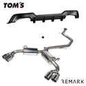 Sports Touring Exhaust [Quad-Exit] + TOM'S Racing Rear Diffuser Kit - Toyota Corolla Hatchback (2019~2022) - 1